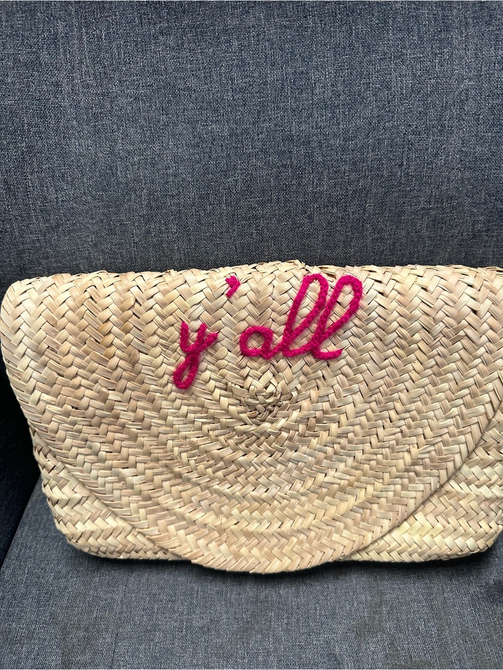 POOLSIDE COLLECTIVE L'ENVELOPPE CLUTCH STRAW BAG - Picture 3 of 6